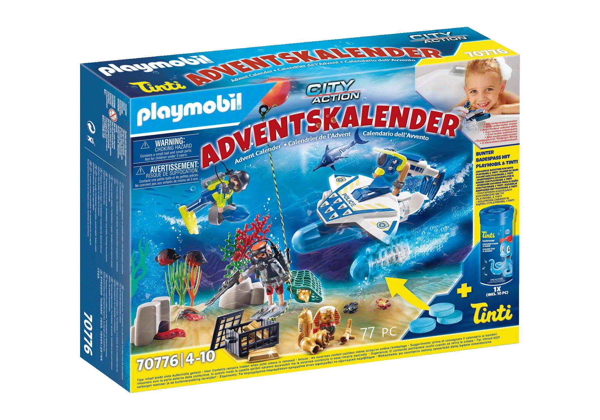 70776 Calendrier de l'Avent "Jeu de bain Policiers mission aquatique"